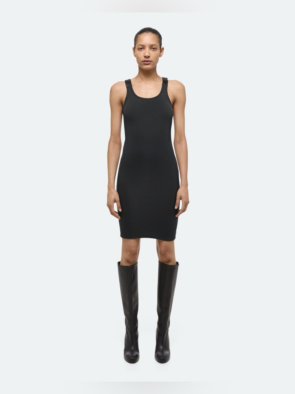 Helmut Lang Black SEATBELT TANK DRESS